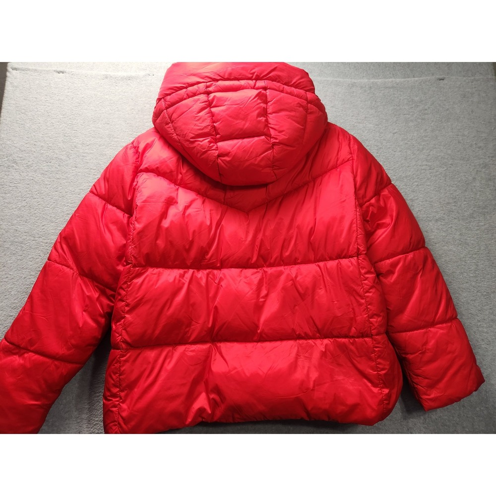 BCBGeneration Red Puffer Jacket Hooded Water Resi… - image 2